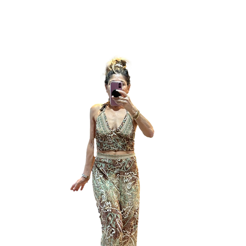 ETC Earthy Floral Wide Leg 2 piece